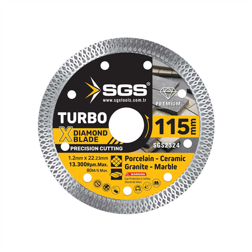 SGS Turbo X Elmas Testere 115mm x 1,2mm (10/Paket)